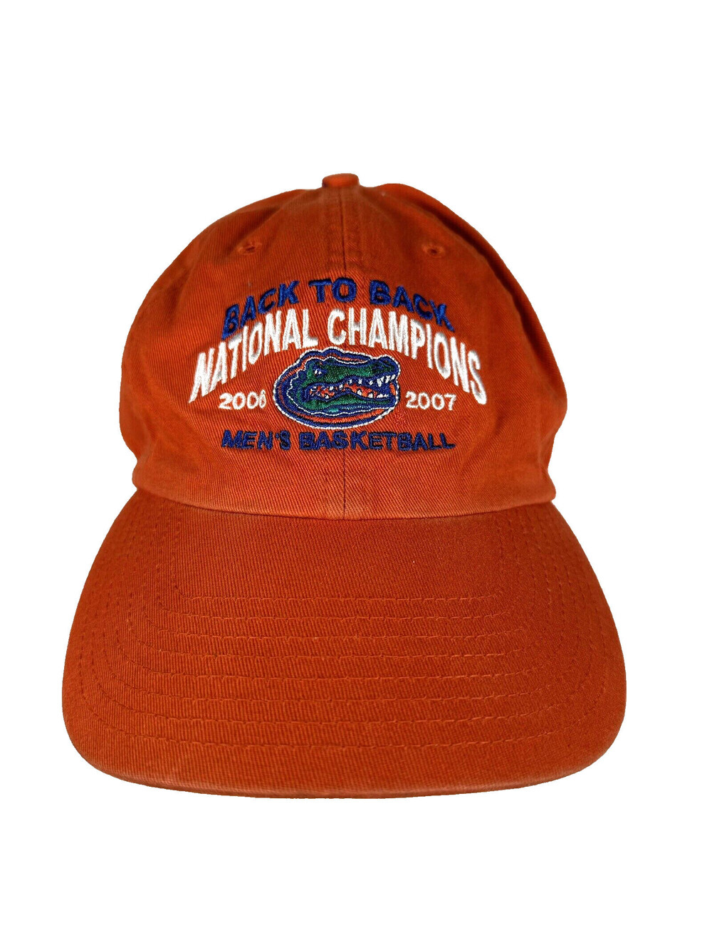 Florida Gators Hat Back to Back Champions Basketball 2006 2007 Orange Cap
